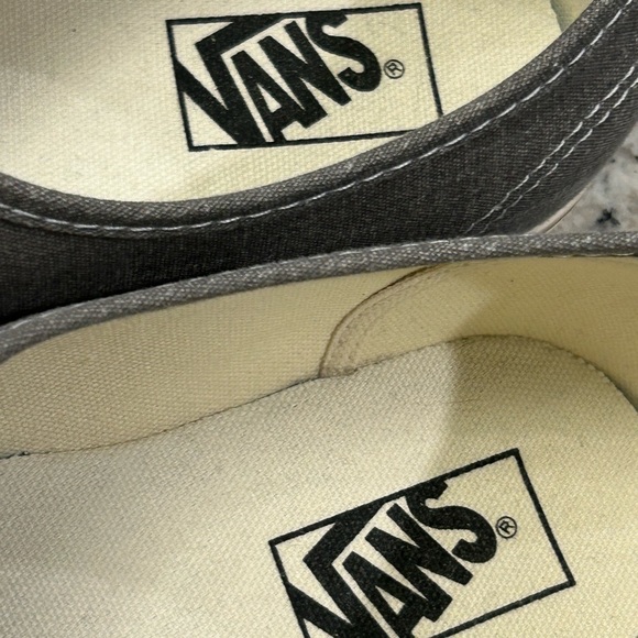 Vans x J.Crew Men's Charcoal Washed Canvas Sneakers Leather Laces 13 - Picture 7 of 8